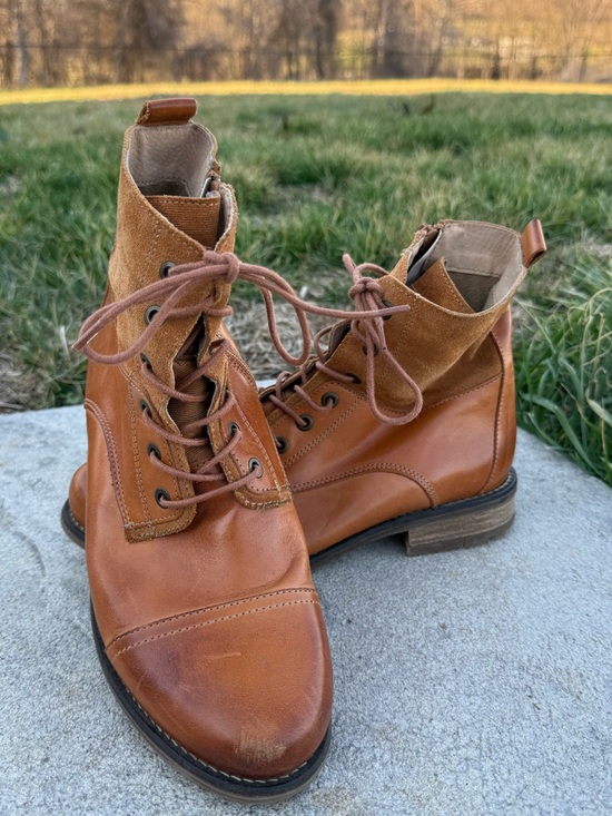 Tara M Lena Brown Leather Ankle Boots 41 - Picture 2 of 14